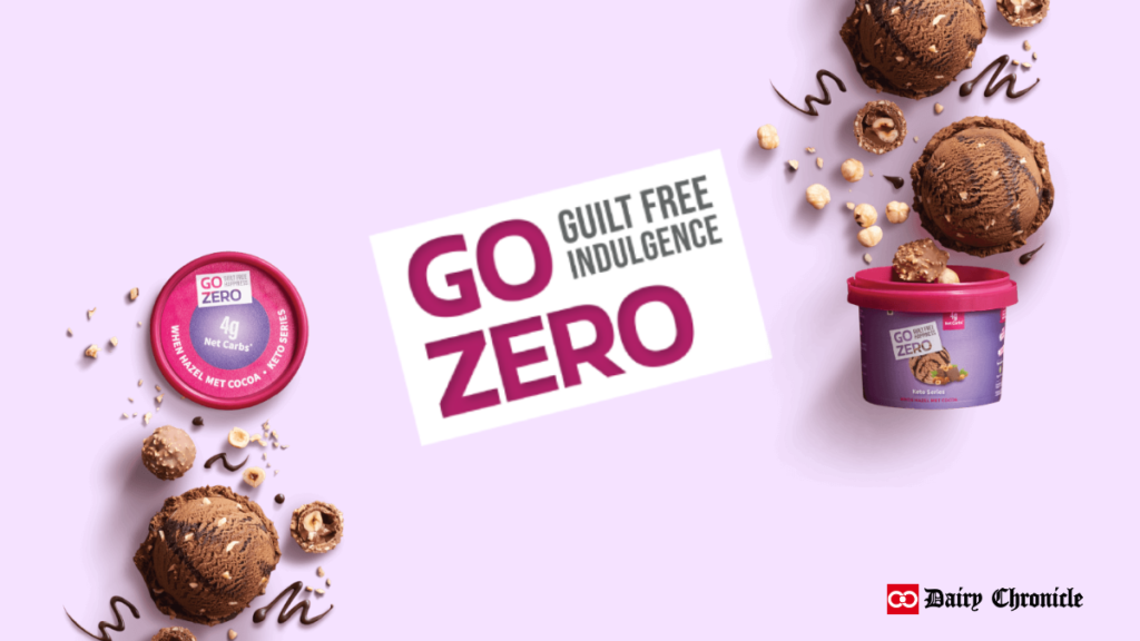 Go Zero Ice Cream logo with ice cream container and scoops