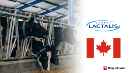 Lactalis USA logo alongside Feeding America® logo, symbolizing their partnership to combat food insecurity.