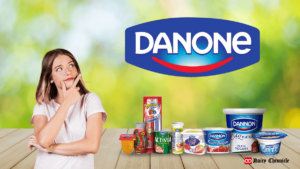 Logos of Danone and Microsoft showcasing collaboration