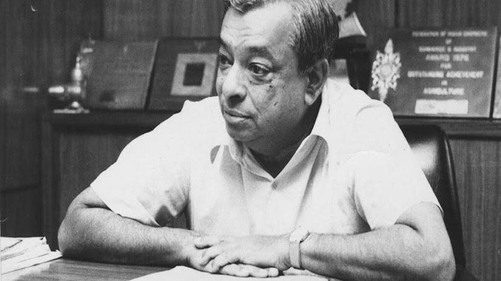 Portrait of Dr. Verghese Kurien, known as the Father of the White Revolution in India