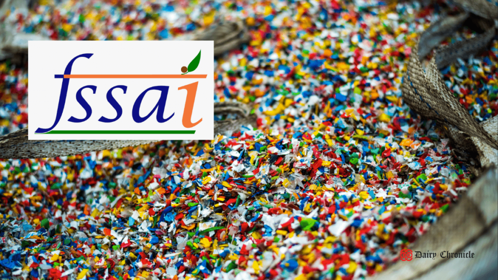 FSSAI's logo with text about their new project to detect microplastics in food.