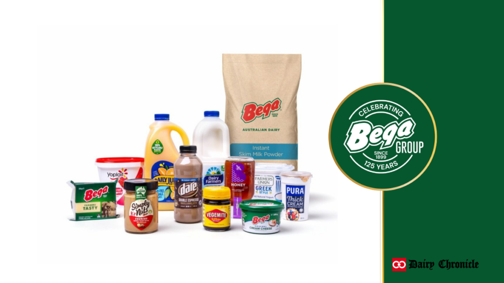 Bega Group logo with products from Bega Group and acquisitions