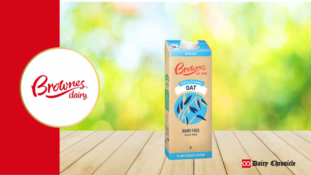 Brownes Dairy logo and Oat Milk product