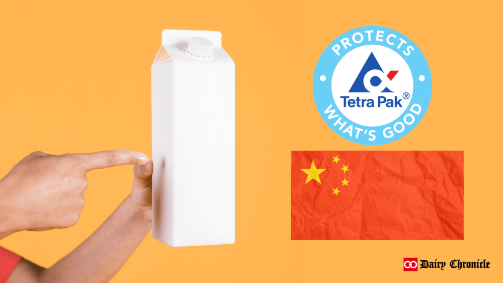 Tetra Pak logo with paper bottle, highlighting expansion in China’s dairy sector