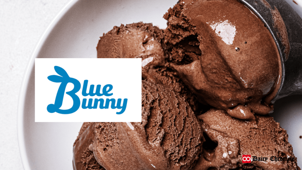 Bowl of Blue Bunny Ice Cream with brand logo