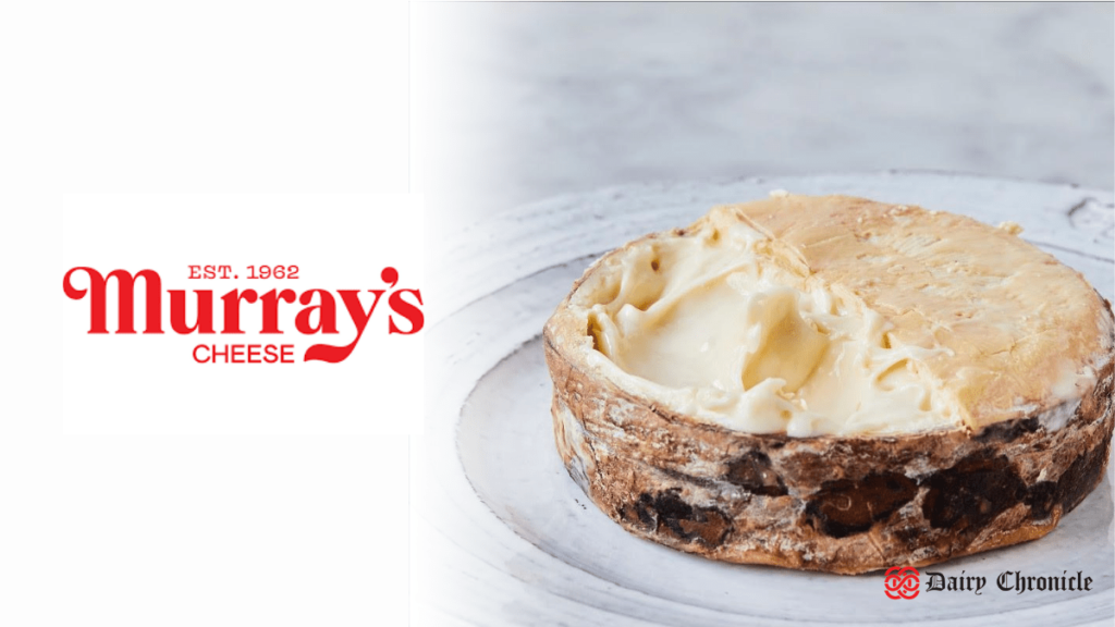 Murray’s Cheese logo with a cheese bowl background, celebrating award wins