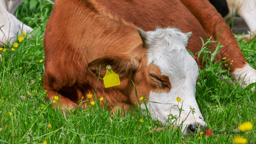 Dairy cow resting comfortably in well-designed stall