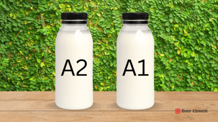 A1 and A2 Milk Bottles with Health Comparison