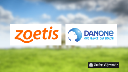 Partnership between Zoetis and Danone for sustainable dairy farming practices.