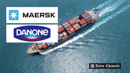 Danone and Maersk collaboration to reduce supply chain emissions.