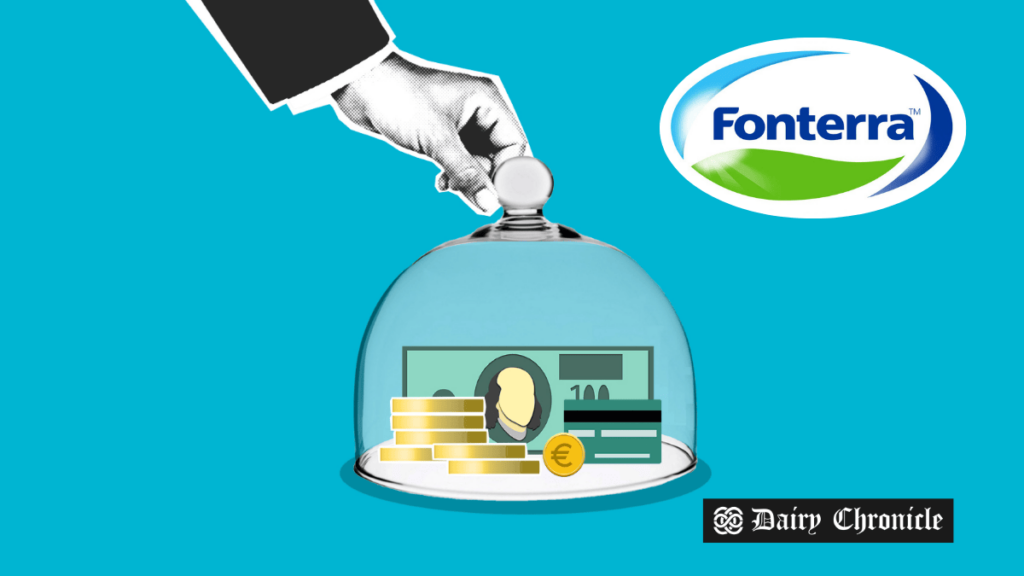 Fonterra logo with stock market clipart symbolizing the company's $182 million bond issue.