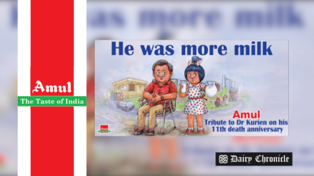 Amul MD paying tribute to Dr. Verghese Kurien, celebrating his impact on India's dairy industry and rural livelihoods.