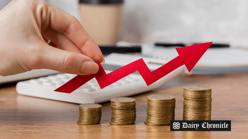 Graph showing fluctuations in dairy prices as inflation surges in the U.S.