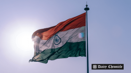 Indian flag representing the ₹2,790 crore dairy development program.