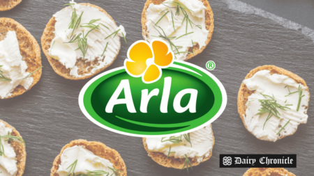 Arla logo with a digital sales growth chart.