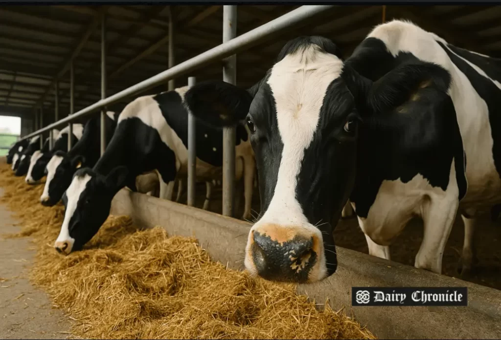 Indian dairy farmer inspecting milk quality at a local collection center to ensure transparency and hygiene standards