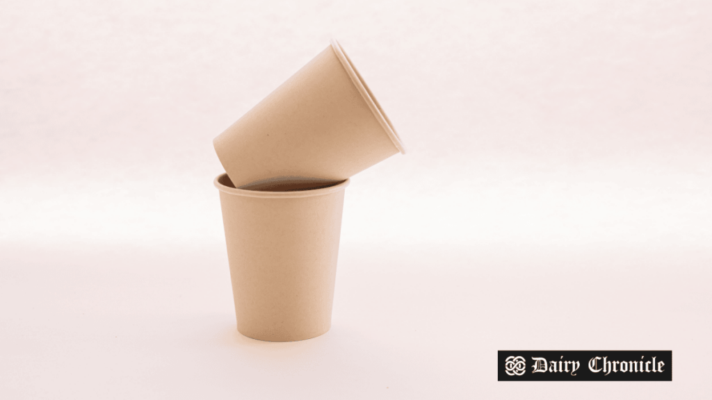 Huhtamaki’s reduced-plastic paper cups, highlighting the company’s sustainability breakthrough in eco-friendly packaging.