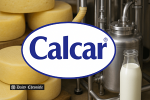 Calcar dairy processing facility in Uruguay with company signage