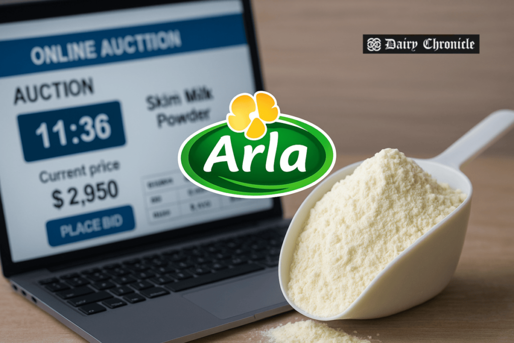 Arla Foods logo with GDT Pulse platform interface – 2025 strategic move in dairy market