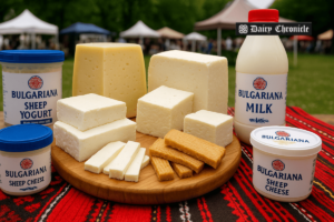 Visitors sampling traditional Bulgarian cheeses at the Vratsa Cheese and Dairy Festival