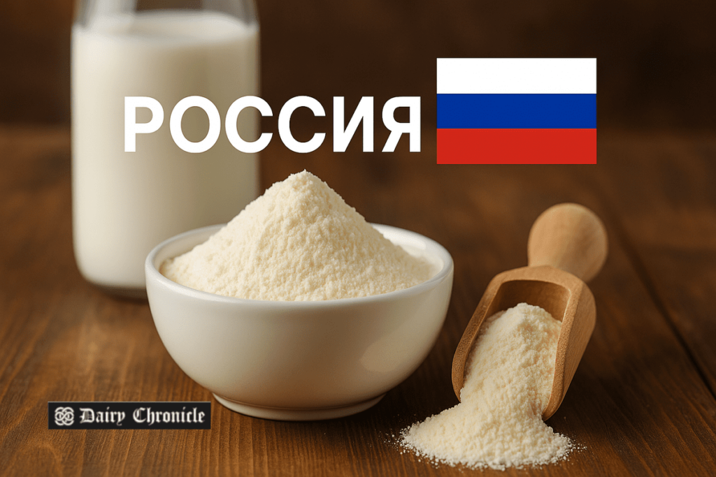 Russia’s dairy export strategy focusing on powdered milk expansion to North Africa, the Middle East, and Southeast Asia.