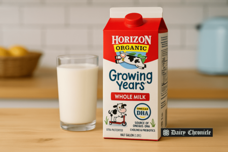 Child drinking a healthy dairy or milk alternative as part of improved nutrition.