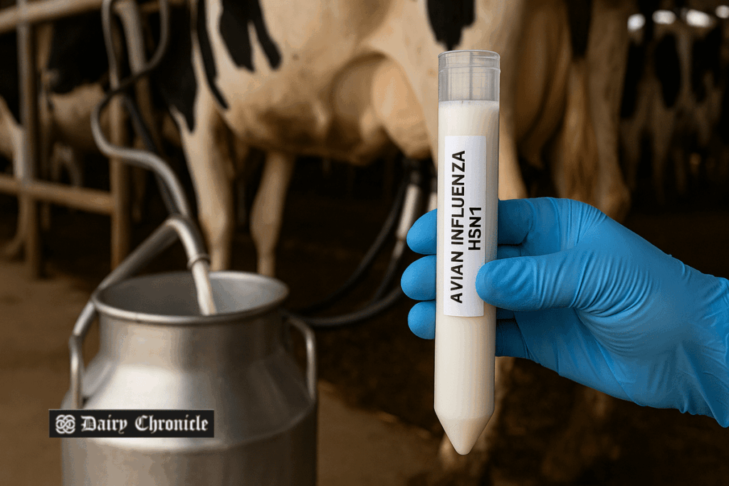 Healthy dairy cow in Wisconsin barn with health monitoring tag