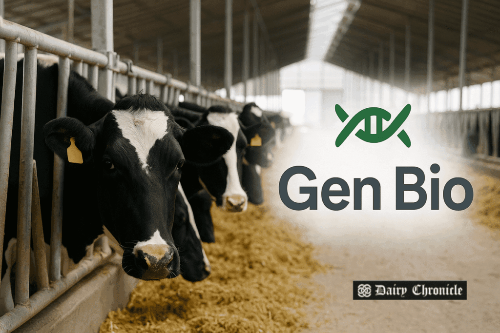 Mexican scientists conducting cattle biotechnology research in a laboratory