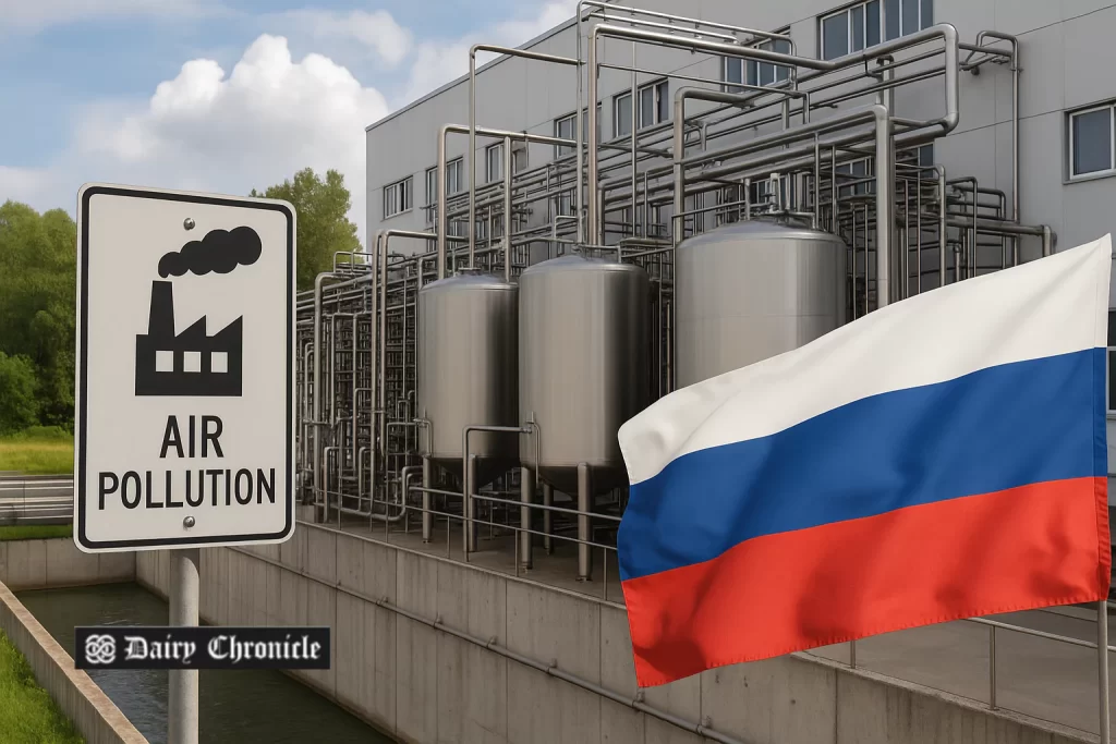 Russian dairy farm adopting sustainable practices ahead of September 2025 eco regulations.