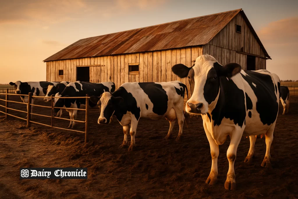 Abandoned dairy farm landscape in rural Argentina