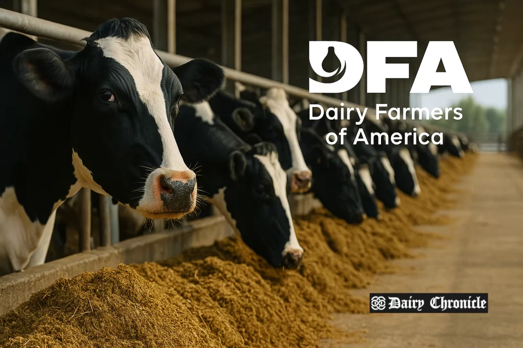 Dairy cows on a sustainable farm using methane-reducing feed additives