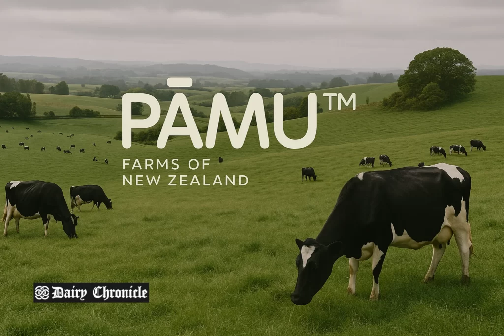 New Zealand farmland operated by Pāmu showcasing livestock and lush green pastures during a record-breaking year