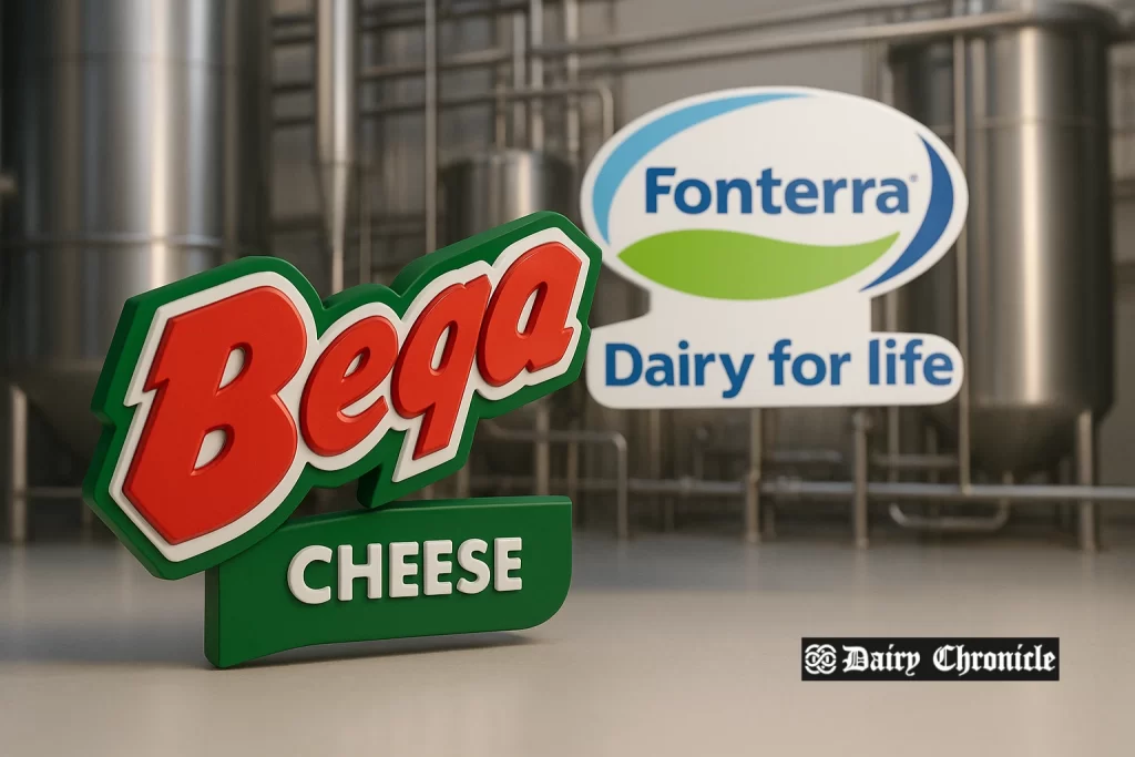 Bega and Fonterra dairy products on supermarket shelves in Australia