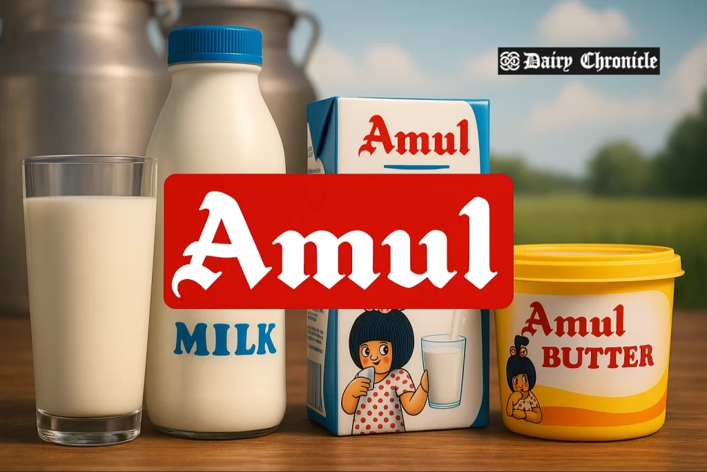 Amul dairy products displayed in retail store showcasing brand dominance in India