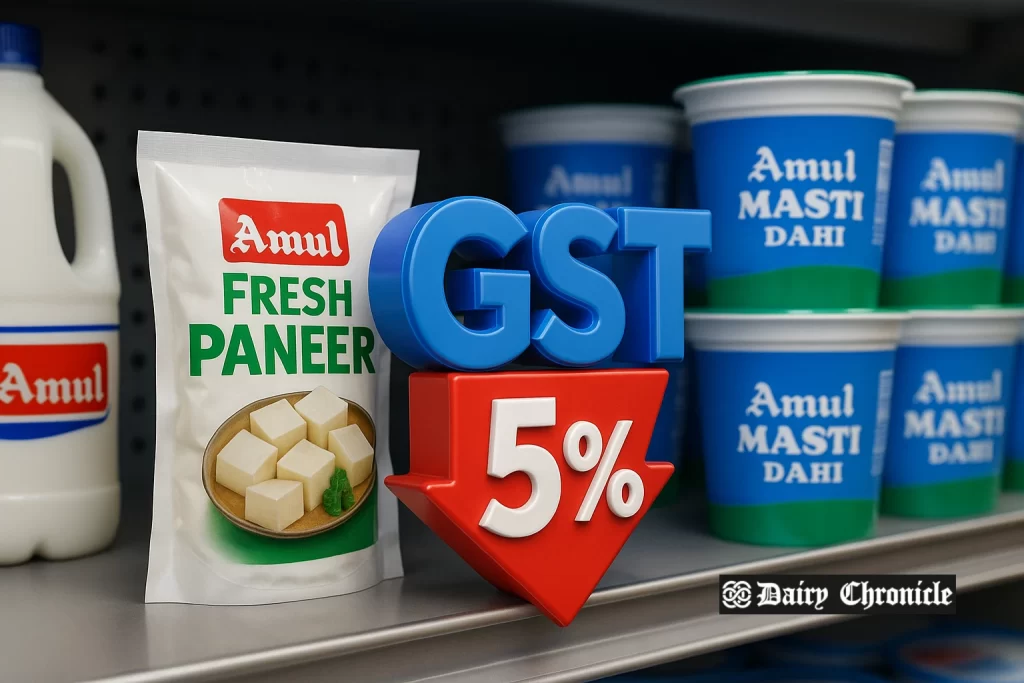 Woman buying milk and paneer in a local Indian grocery store