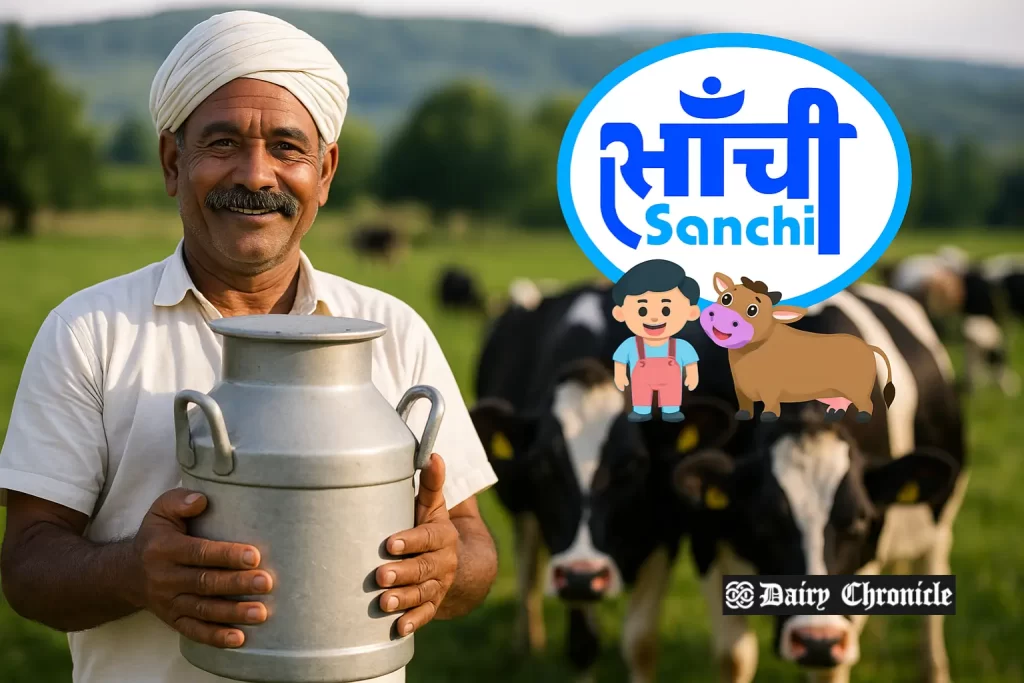 Women working at a cooperative dairy center in rural Madhya Pradesh