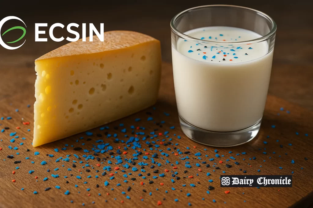 microplastics particles in milk and cheese samples